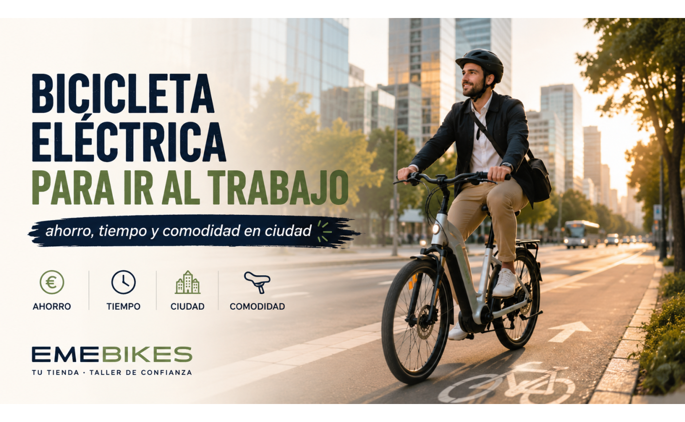 Bicicleta eléctrica para ir al trabajo: ahorro, tiempo y comodidad en ciudad